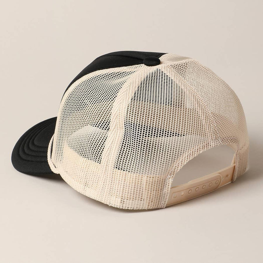 Plain Foam Rope Mesh Back Trucker Hat