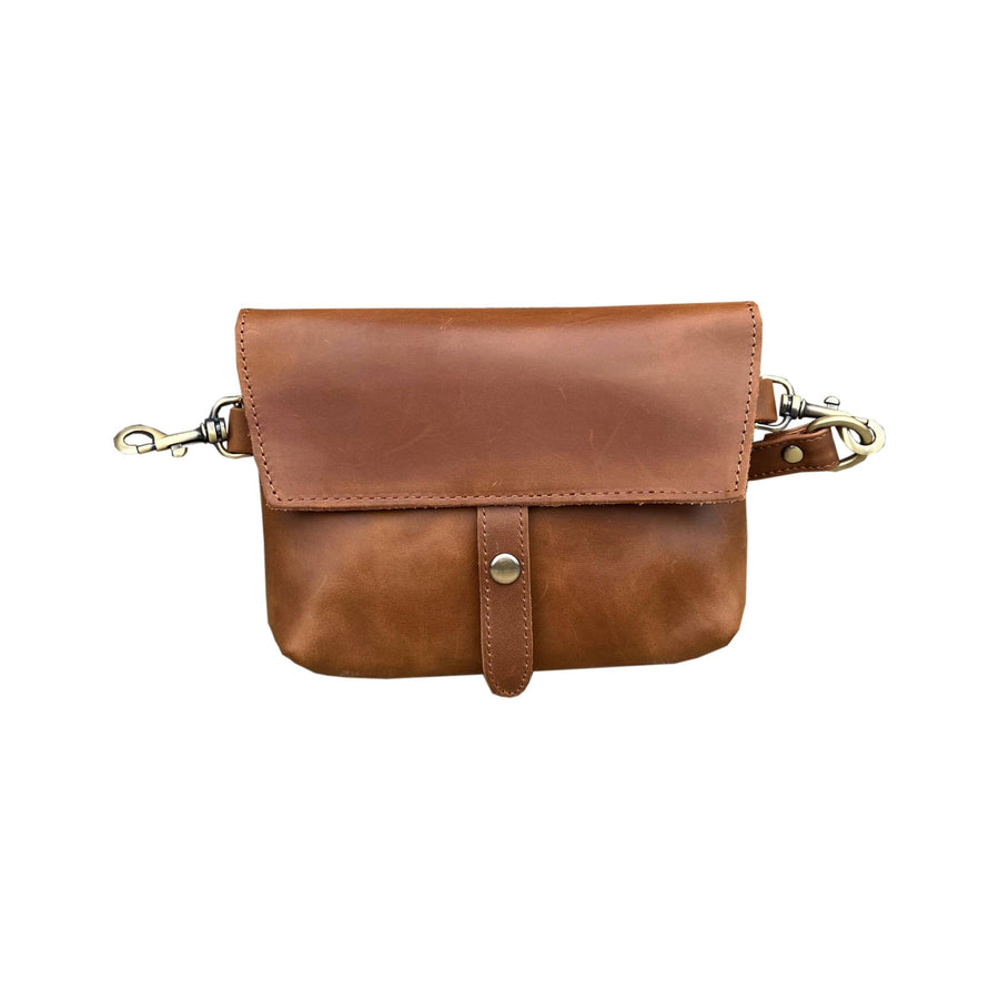 W022S crazy horse genuine leather crossbody