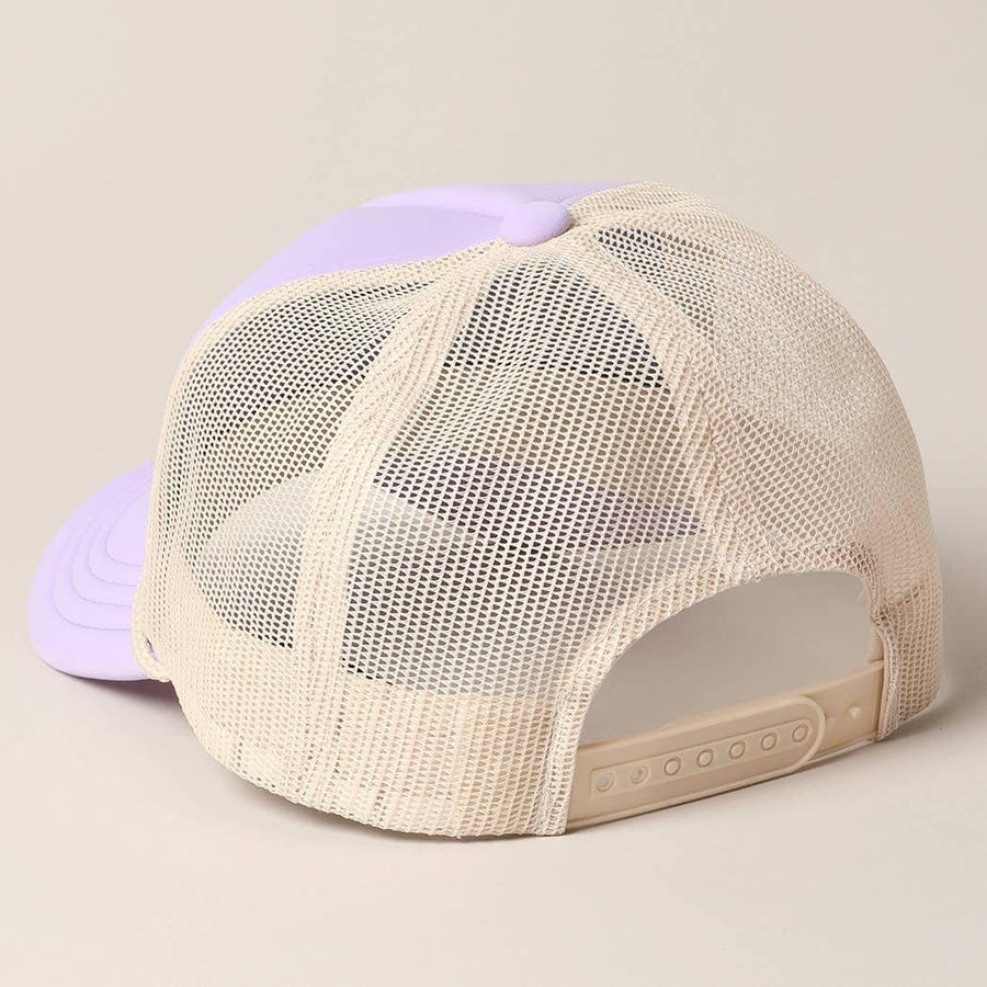 Plain Foam Rope Mesh Back Trucker Hat