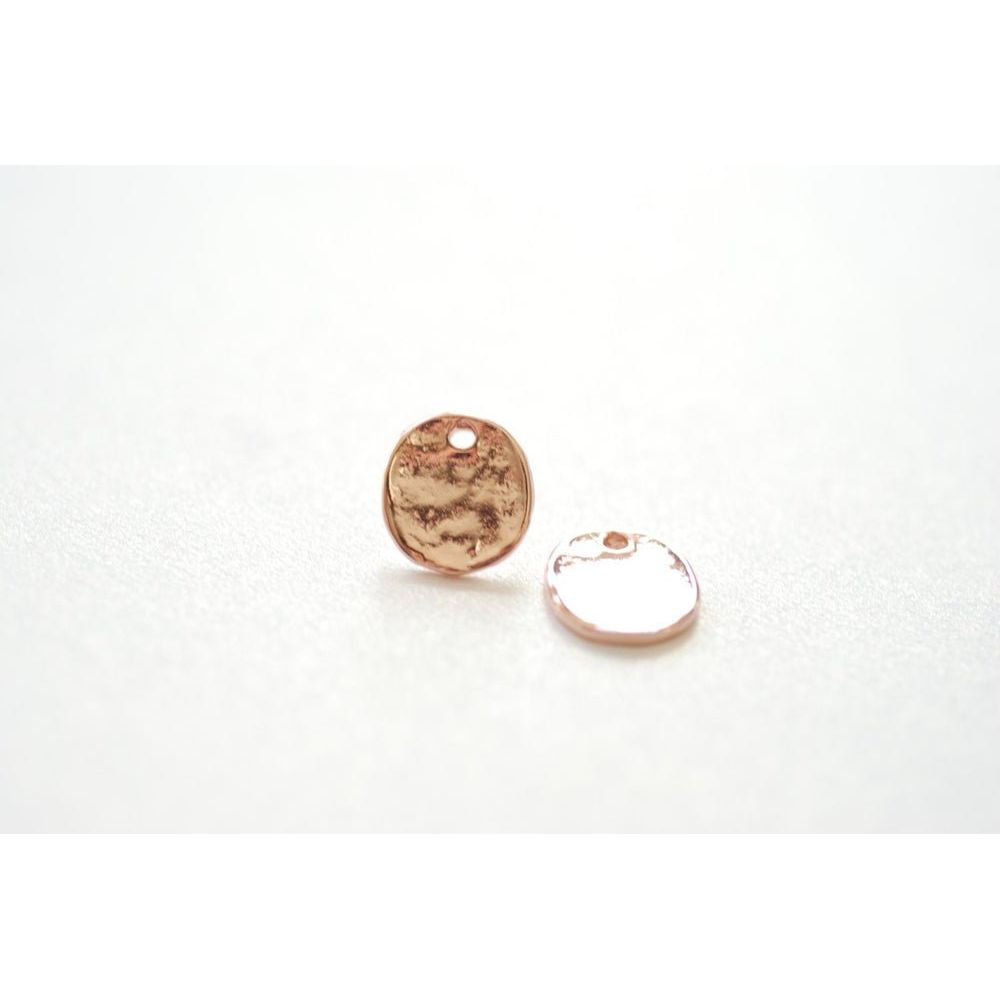 11mm Rose Gold Disc Charm - Farmhouse Creations