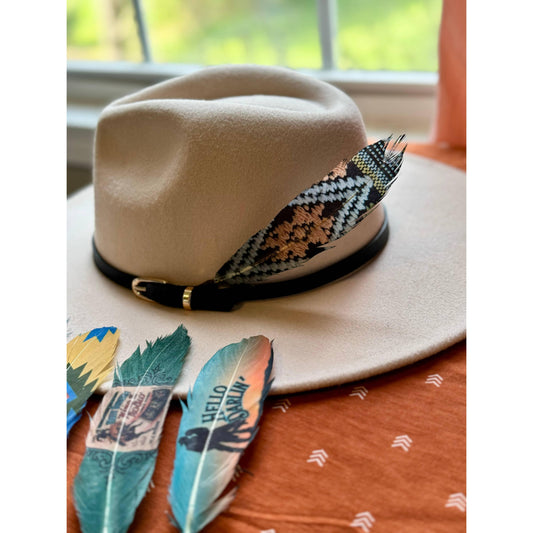 Night Weaver Hat Feather - Western Hat Accessory