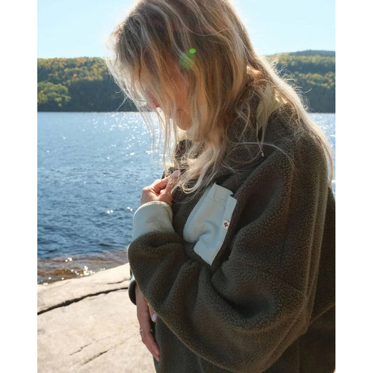 Sutton Polar Fleece Pullover - Forest Moss