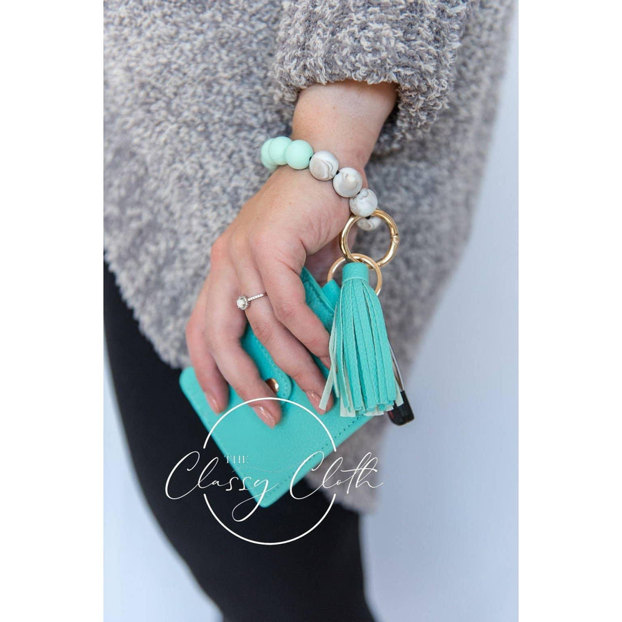 Wristlet Keychain Wallet - Mint RTS