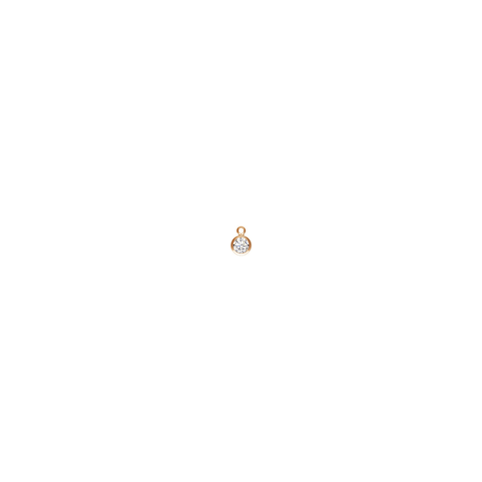 14K Rose Gold Filled Cubic Zirconia Charm - Farmhouse Creations
