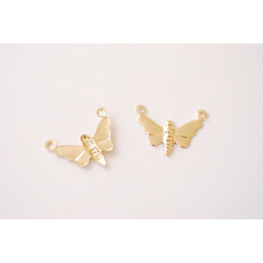 14kt Gold Filled Butterfly Connector Charm - Farmhouse Creations