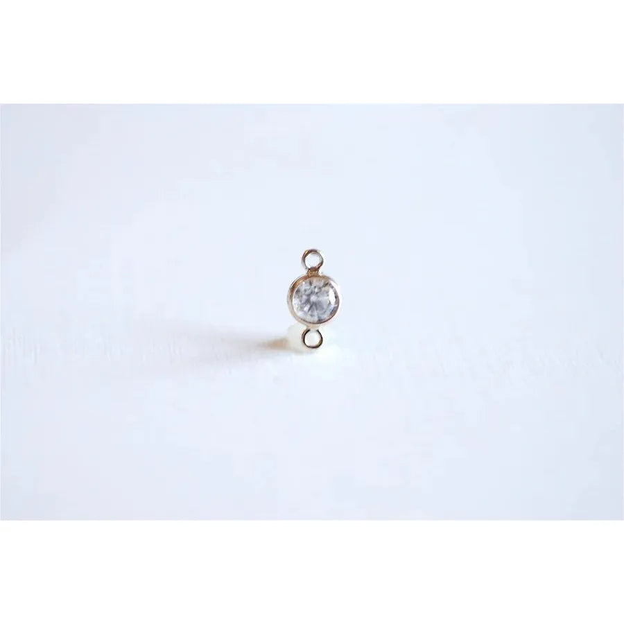 14kt Gold Filled Cubic Zirconia Link Connector - Farmhouse Creations