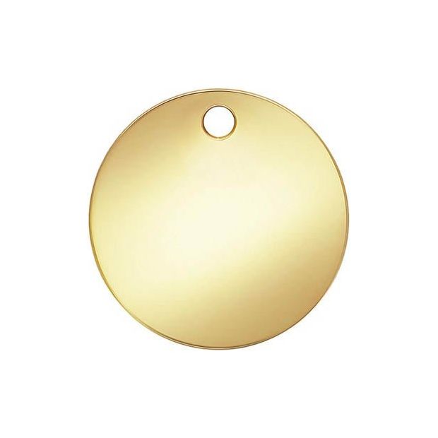 14kt Gold Filled Disc Charm - Farmhouse Creations