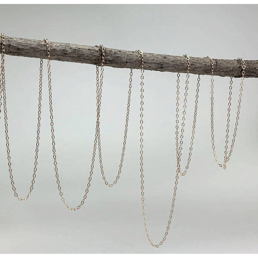 14kt Rose Gold Filled Flat Oval Chain - Farmhouse Creations