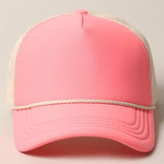 Plain Foam Rope Mesh Back Trucker Hat