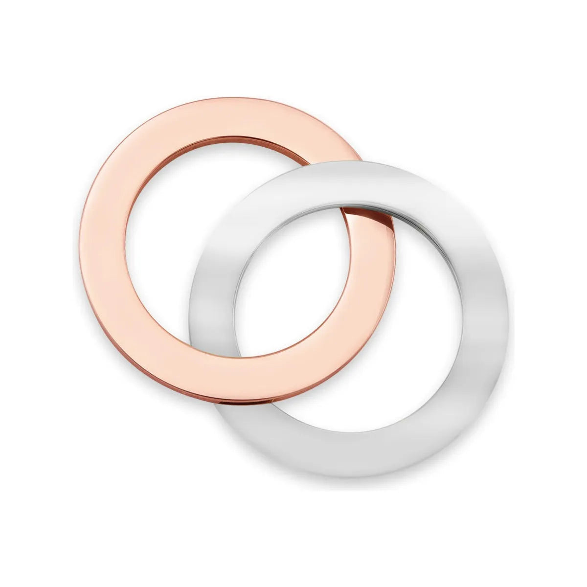 18K Rose Gold PVD Coated and Stainless Steel interlinked Rings Pendant - Farmhouse Creations