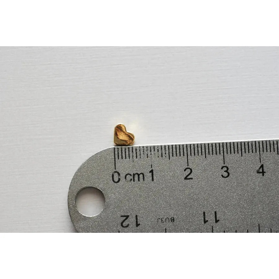 18kt Gold Heart Bead - Farmhouse Creations