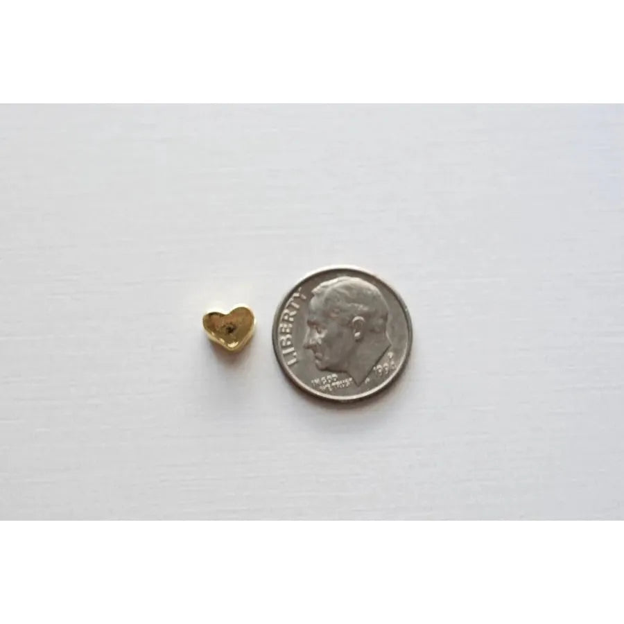 18kt Gold Heart Bead - Farmhouse Creations