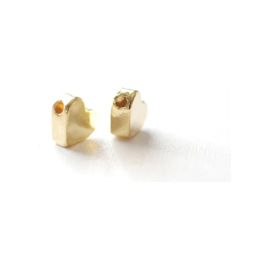 18kt Gold Heart Bead - Farmhouse Creations