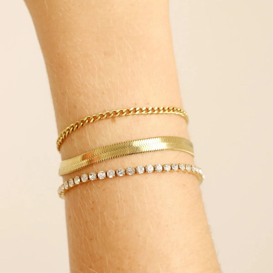 18kt Herringbone Bracelet - Farmhouse Creations