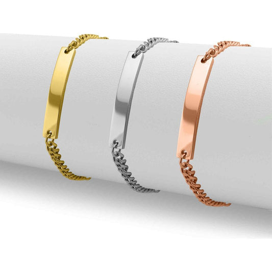 18kt PVD Coated Mini Kids Bar Bracelet - Farmhouse Creations