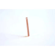 18kt Rose Gold Plated Bar Drop Charm - Farmhouse Creations