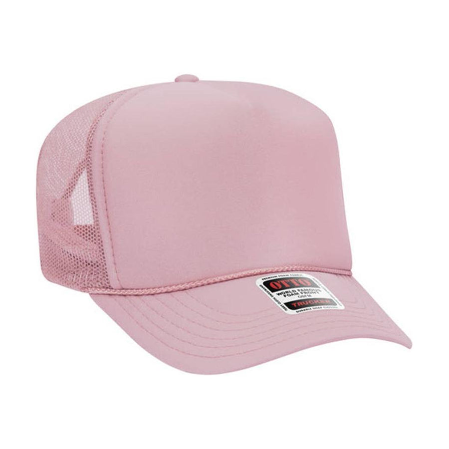 Solid Color OTTO 5-Panel Foam Mesh Back Trucker Hat