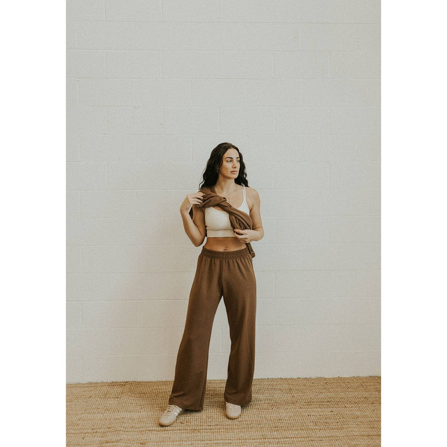 Ladies Terry Wide Leg Sweatpants