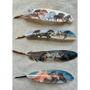 Two Tone Wild Horses Hat Feather - Western Hat Accessory