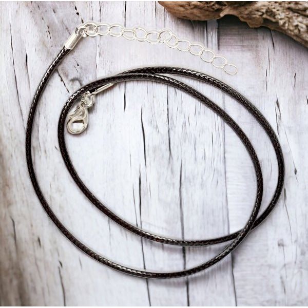 26" Black Waxed Cord Necklace - Farmhouse Creations