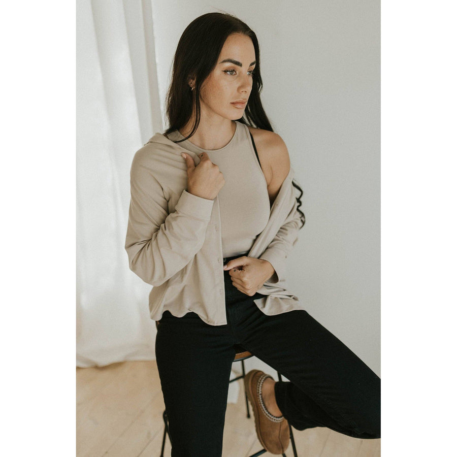 Ladies Button Up Top