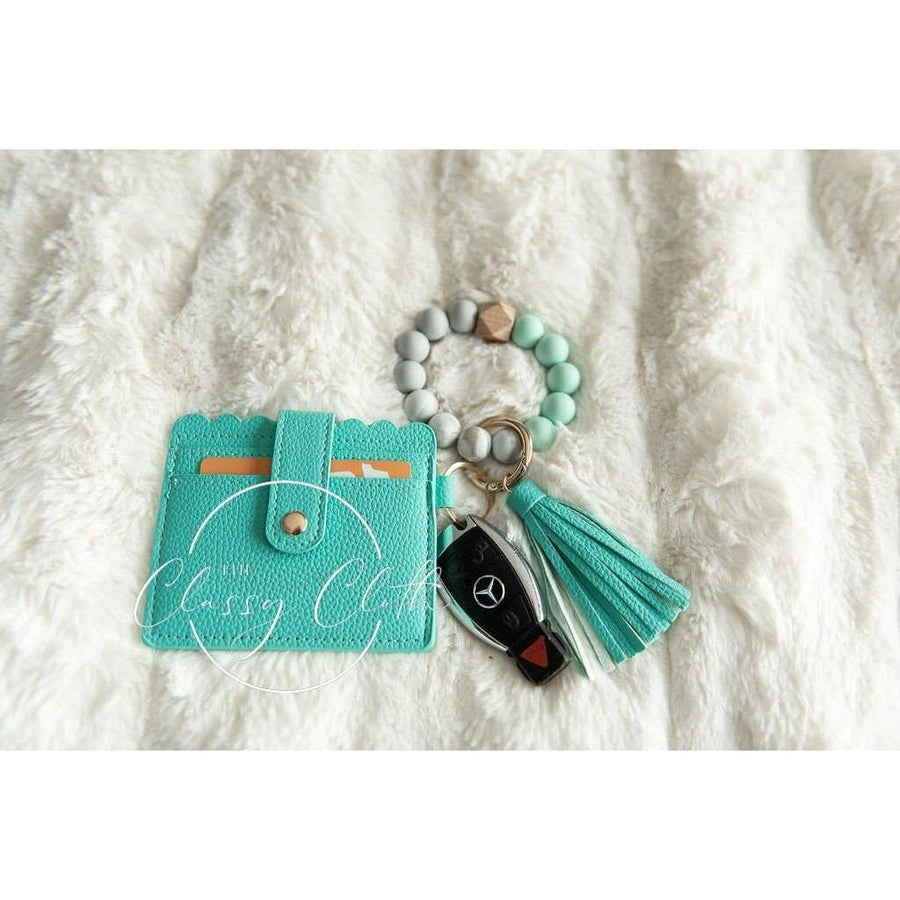Wristlet Keychain Wallet - Mint RTS