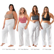 White Wide Leg Cotton Pants