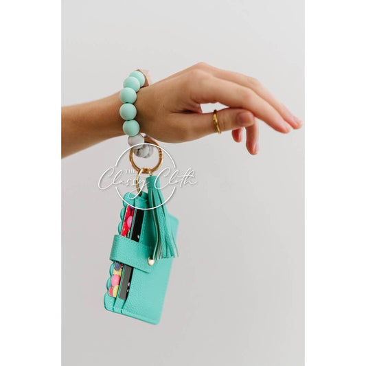 Wristlet Keychain Wallet - Mint RTS