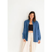 Ladies Denim Button Up Top