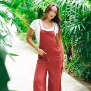 Seaside Spice Cotton Nomad Jumpsuit (Adjustable Straps)