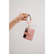 Wristlet Keychain Wallet - Peachy Pink RTS