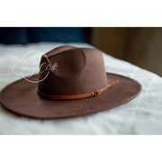 Wide Brim Hat w/ Belt - Mocha RTS