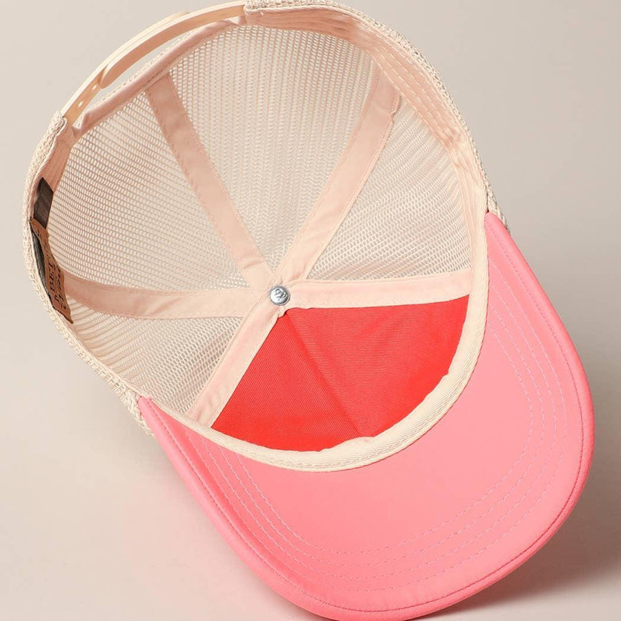 Plain Foam Rope Mesh Back Trucker Hat