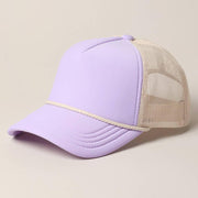 Plain Foam Rope Mesh Back Trucker Hat