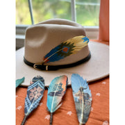 Southwestern Diamond Hat Feather - Western Hat Accessory