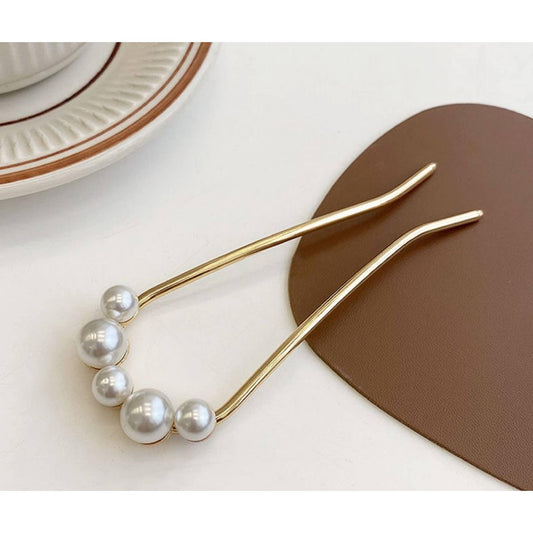 Geometric Hair Accessories,Pearl Hair Slide,Hair Fork