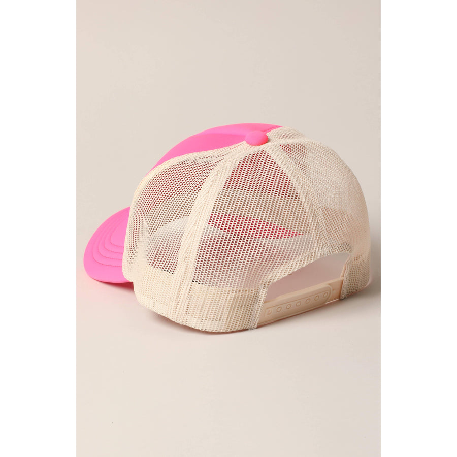 Plain Foam Rope Mesh Back Trucker Hat