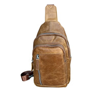 W009Cowhide leather Sling bag with adjustable shoulder strap