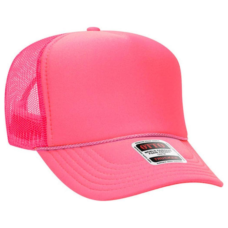 Solid Color OTTO 5-Panel Foam Mesh Back Trucker Hat