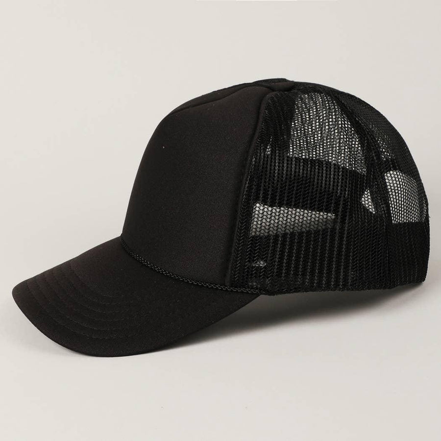 Solid Color OTTO 5-Panel Foam Mesh Back Trucker Hat