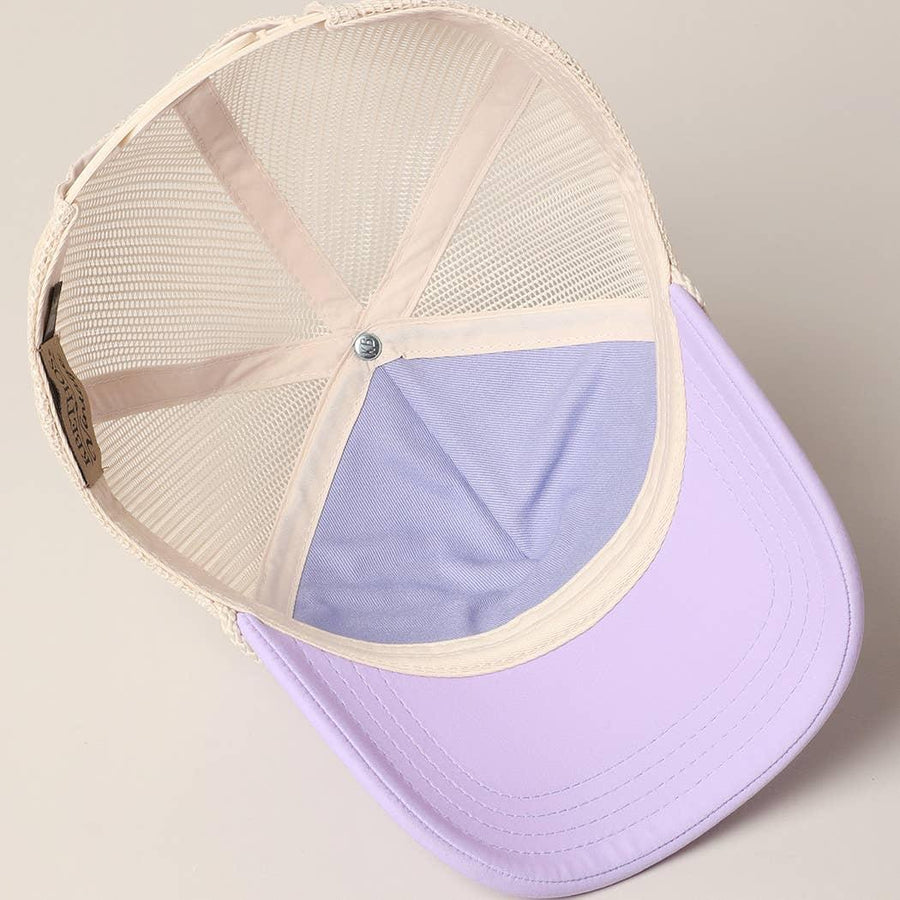 Plain Foam Rope Mesh Back Trucker Hat