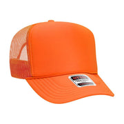 Solid Color OTTO 5-Panel Foam Mesh Back Trucker Hat