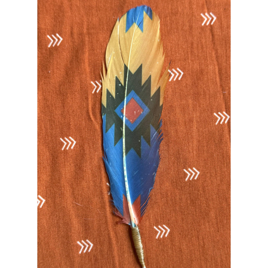 Southwestern Diamond Hat Feather - Western Hat Accessory