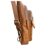 W009Cowhide leather Sling bag with adjustable shoulder strap