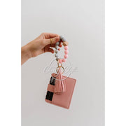 Wristlet Keychain Wallet - Peachy Pink RTS