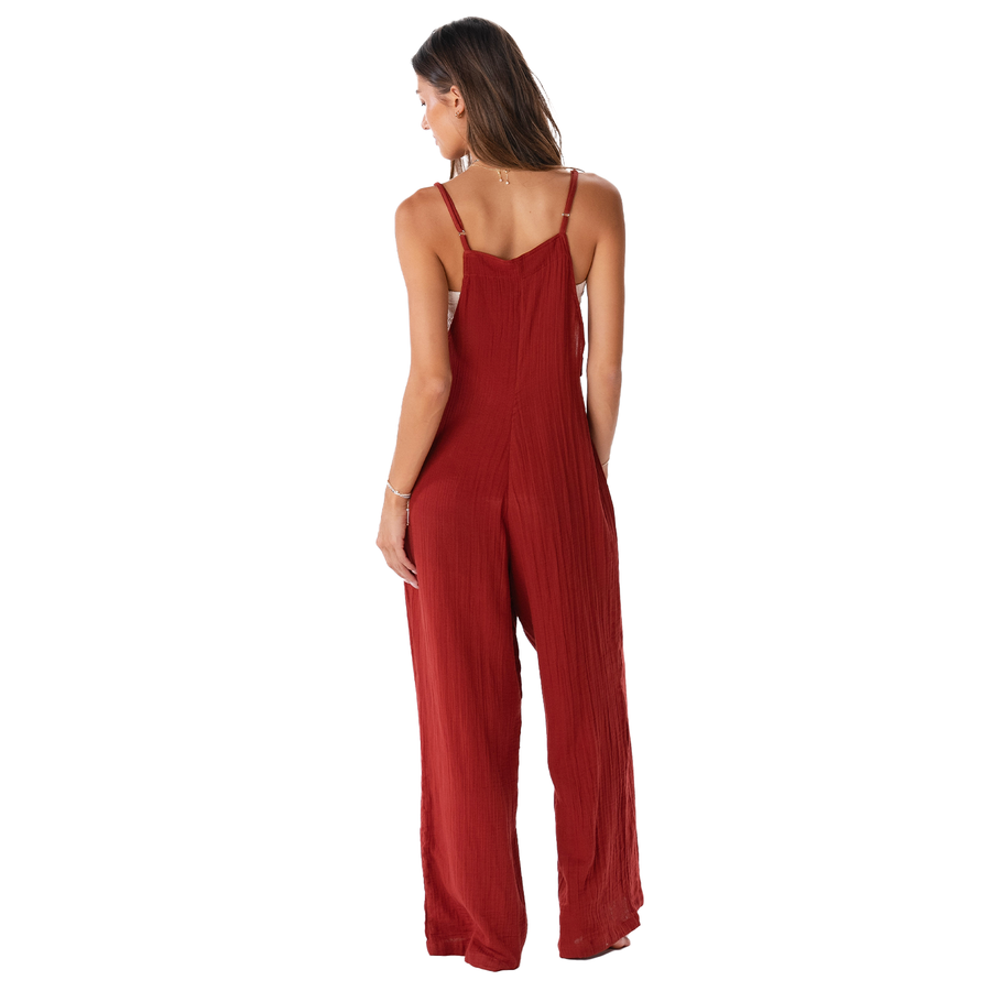 Seaside Spice Cotton Nomad Jumpsuit (Adjustable Straps)