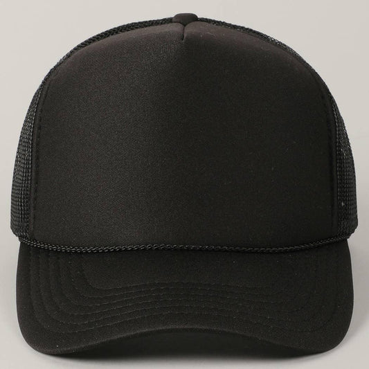 Solid Color OTTO 5-Panel Foam Mesh Back Trucker Hat