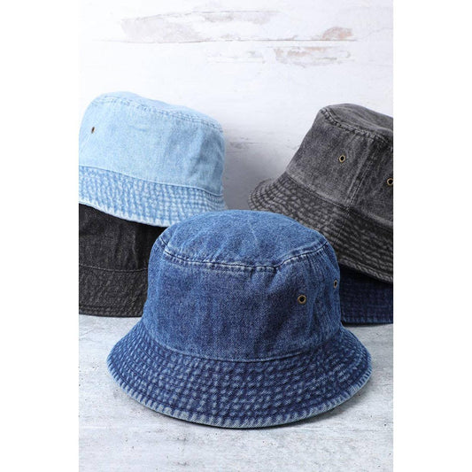 Cotton Canvas Denim Bucket Safari Boonie Hat