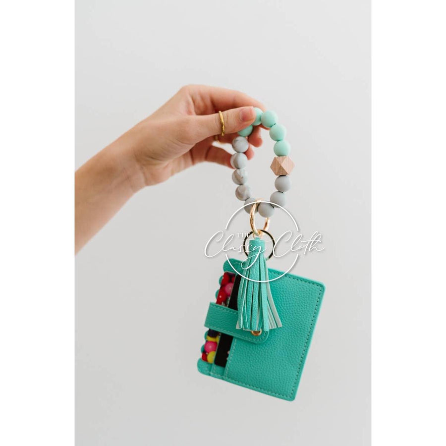 Wristlet Keychain Wallet - Mint RTS