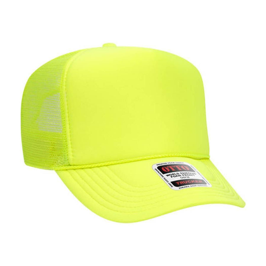 Solid Color OTTO 5-Panel Foam Mesh Back Trucker Hat